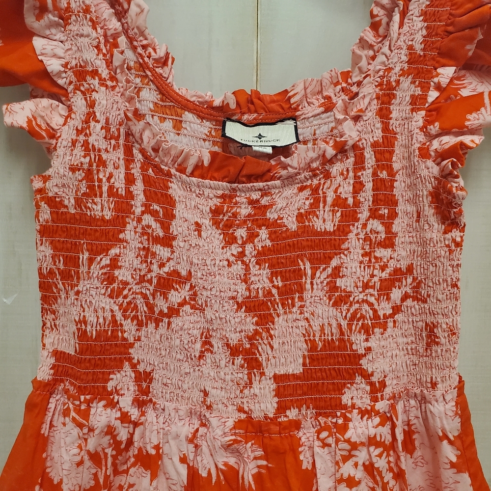 Tuckernuck Scarlet Toile Mallie Sun Dress Hyacinth Tiered - Picture 5 of 13